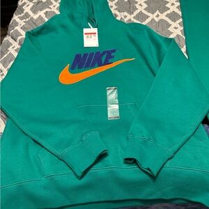 Nike Teal Hoodie and pants with Orange Swoosh